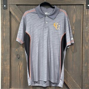 Russell Athletic Men’s Campbell Fighting Camels  Relaxed Fit Gray Polo Sz Large‎